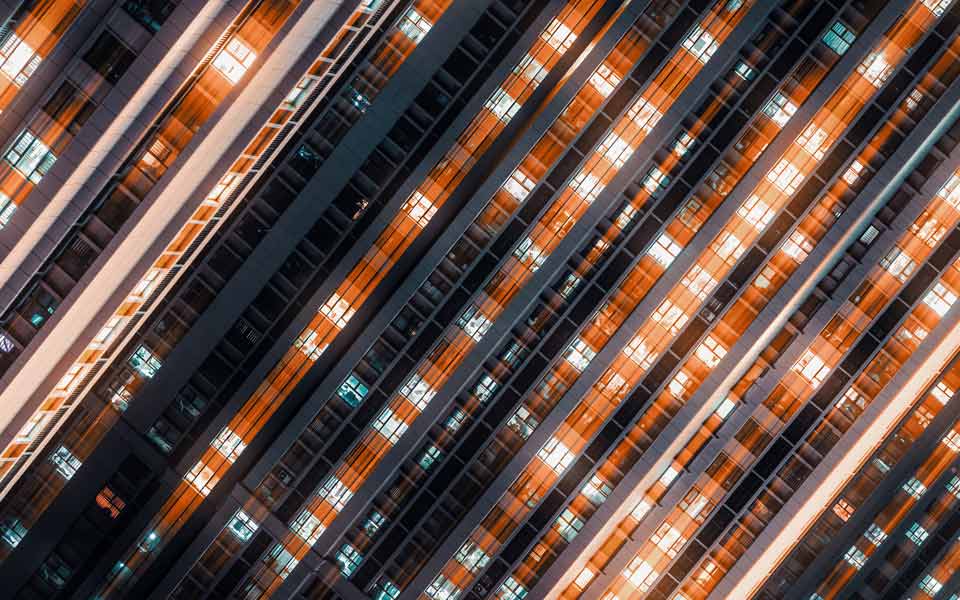 night time apartments